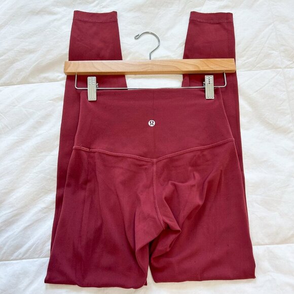 Lululemon Align High-Rise Pant 28” Burgundy Size 4 Yoga Leggings - Picture 5 of 7